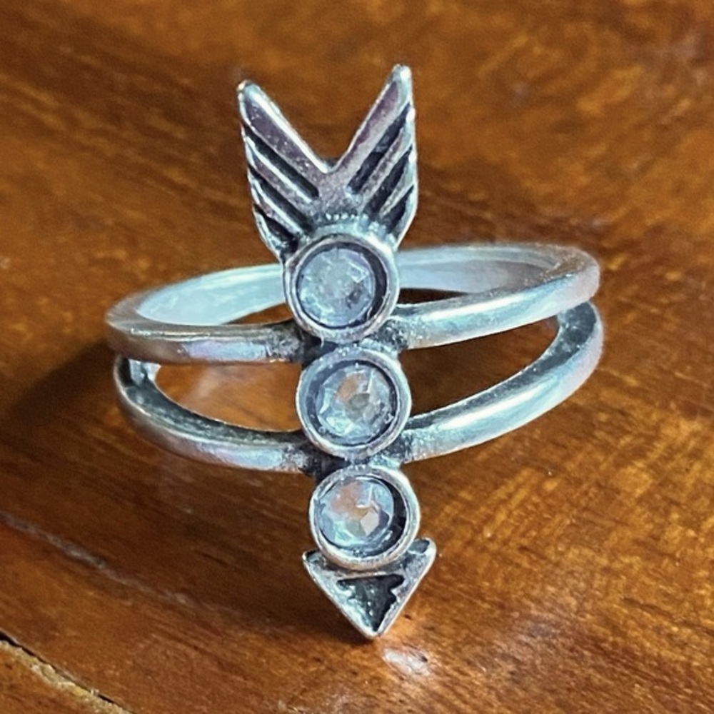 Vintage Bejeweled Arrow Ring
